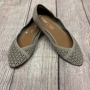 TOMS Women's Perforated Taupe Loafers